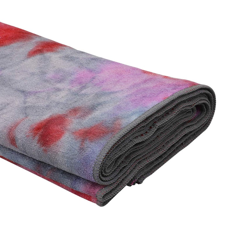 Pefi Yoga Towels , Non Slip Hot Yoga Towel Skidless Waffle Texture, 100% Absorbent Odorless Microfiber Yoga Blanket, Standard Sized 24 inchx72 inch Mat Towel (Pink & Red)1 - Image 2